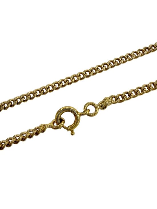 Celine Vintage Metal Watch Motif Logo Chain Pendant Gold main image 6